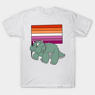 Dinosaur lesbian flag T-Shirt